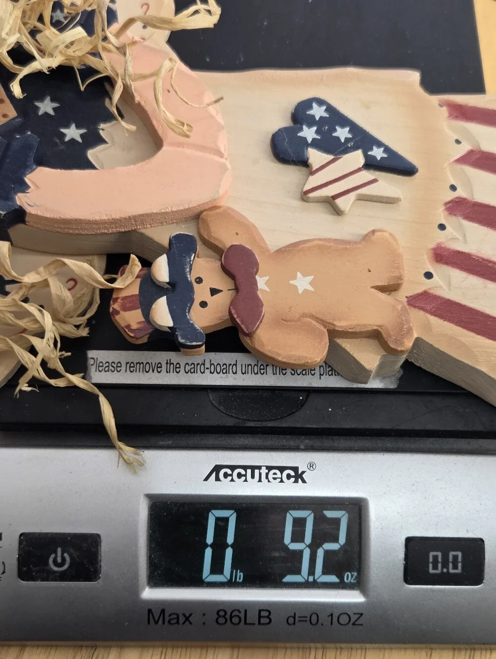 Patriotic Handcrafted Wooden Angel Doll Wall Hanging Bless Our Heroes Military